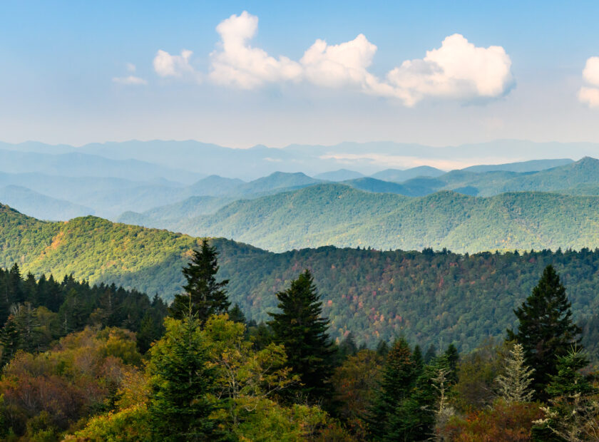 Autumn in the Appalachian Mountains Viewed Along the Blue Ridge Parkway