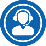 support agent wearing headset icon